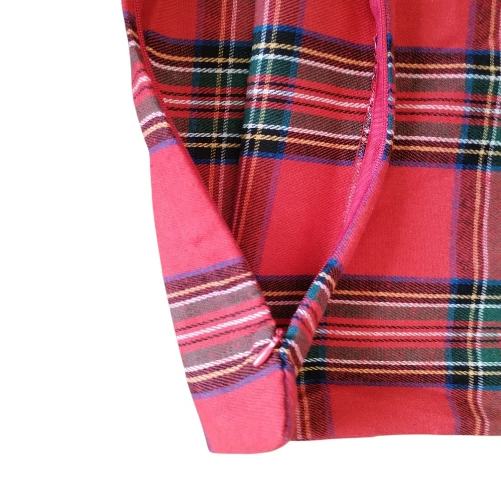 Set of 2 Red Royal Stewart Tartan Plaid Pillowcases‎ Standard Queen Christmas